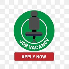 an office chair with the words job vacancy apply now on it's side