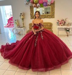 ad eBay - Find many great new & used options and get the best deals for Glitter Burgundy Quinceanera Dresses Cap Sleeve Sweet 16 Prom Party Ball Gowns at the best online prices at eBay! Free shipping for many products! Red Quinceanera Dresses Princess, Dark Red Sweet 16 Dresses, Flower Quince Dress, Maroon Quinceanera Dresses, Burgundy Quince Dresses, Dark Red Quinceanera Dresses, Burgundy Quince, Red Sweet 16 Dresses, Red Quince Dress