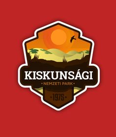 the logo for kiskunagai nemeeti park, with an orange sky and