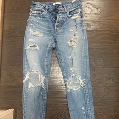 Reposhing This Item I Purchased From @Bmerritt101. Loved It, But Ready To Rotate For Something New. Questions? Leave A Comment Below! Destructed Jeans, Destroyed Denim, Jeans Color, Ripped Jean, Colored Jeans, Leave A Comment, Something New, High Rise, Women Jeans