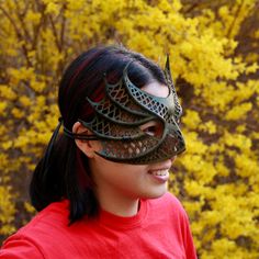 Sea Dragon Mask by TheArmoredDragon on Etsy Epic Aesthetic, Fantasy Masks, Blind Mask, Awesome Masks, Water Monster, Leather Masks, Dragon Mask, Leather Crafting, Open Ocean