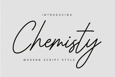 Chemistry is a flowing handwritten font, described by an elegant touch, perfect for your favorite projects. Fall in love with its incredibly distinct and timeless style and use it to create spectacular designs! 😍