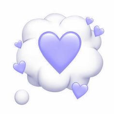 a cloud with hearts floating in the air