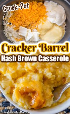 cracker barrel hashbrown casserole recipe in a bowl