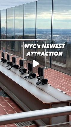 the new york's newest attraction is on display at the top of the empire building