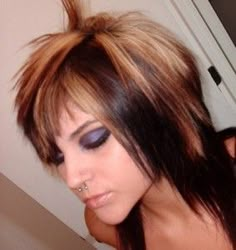 medium-longshag1 Mid Length Hair Styles, Medium Choppy Hair, Emo Shag, Scene Haircuts, Long Shag Hairstyles, Razored Haircuts, Hipster Hairstyles, Haircut Pictures