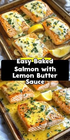 easy baked salmon with lemon butter sauce