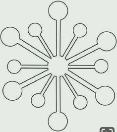 a snowflake is shown in black and white