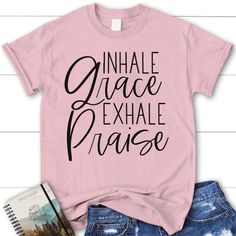 Christian Tshirts Women, Christian T Shirts, Christian T Shirt, Fits With Shorts, Vinyl Shirts, T Shirts With Sayings, Christian Clothing