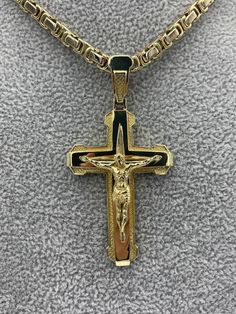 14k gold cross pendant necklace, gold cross around the neck, 14k gold cross,necklace for men Gold Cross -Weight: 14.22g -Karat: 14 -Length: 6.5cm -Width: 3.5cm The cross is sold without a chain. -Handmade -Materials: gold Made from GUARANTEED high quality solid 14k gold. Just be aware that slight variations are possible since we are talking about millimeters and milligrams. ✔ If you need more pieces, such as 4-5 identical pieces or more, please contact us. We can make as many details as you want Gold Cross Necklace Mens, Golden Cross Necklace, Necklace For Men Gold, Gold Crucifix Necklace, Cross Pendant Necklace Men, Cross Pendant Men, Gold Pendants For Men, Cross Necklace For Men, Mens Cross Necklace