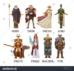 an image of different types of medieval characters