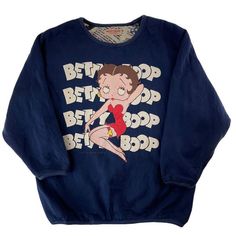 Vintage Betty Boop, Cartoon Sweatshirts, Karate Kid, Sweatshirt Crewneck, Shirt Store, Animated Cartoons, Betty Boop, Outfit Idea, T Shirt For Men