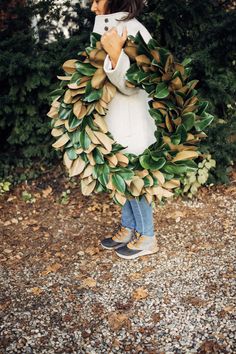 DESCRIPTION  Layers upon layers of beautiful, realistic looking faux magnolias adorn this classic and regal wreath. 100% artificial and outdoor safe.  MEASUREMENTS Approximately 30" in diameter from tip to tip of greenery. Wreath may require fluffing upon arrival to achieve desired look and diameter. Only 1 size offered. Magnolia Leaf Wreath, Magnolia Wreath, Magnolia Leaves, Greenery Wreath, Exeter, Door Wreath Hanger, Only 1, Magnolia, Wreath