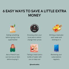 six easy ways to save a little extra money