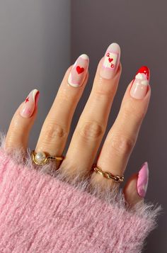 90+ Trending Valentine Nails to Steal Hearts! Stanley Brand, Mrs Potts, Romantic Nails, Valentine Nails, Nail Designs Valentines, Nail Polish Art, Cute Summer Nails, Romantic Date, Pastel Nails