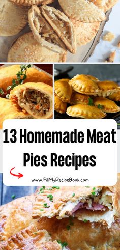 13 Homemade Meat Pies Recipes ideas. Easy puff pastry pies created from scratch. Oven baked pies or handheld fruit or meat pies Pastry Filled With Meat, Puff Pastry Freezer Meals, Mini Meat Pies Beef, Homemade Pie Recipes Savoury, Empanadas Recipe With Puff Pastry, Handheld Meat Pies, Pioneer Woman Meat Pies, Hand Pie Ideas, Hand Meat Pies Recipes