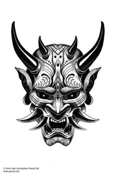 Mascara Hannya, Mafia Tattoo, Tattoo Yakuza, Hannya Maske, Oni Maske, Japanese Demon Tattoo, Japanese Hannya Mask