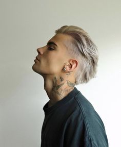 Men’s Blonde Mullet, Long On Top Short On Sides Haircut, Men’s Messy Haircut, Short Messy Mullet, Alt Mens Hair, Alternative Hair Men, Male Undercut, Boy Essentials