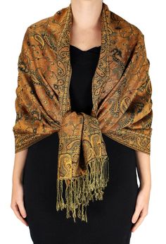 Brand: Peach CoutureFeatures: New Reversible Paisley Pashmina Feel Shawls from Peach Couture. Peach Couture is a registered trademark. Double layer, its drape and sheer vibrancy of colors have only added to its reputation as a highest quality Fashion wrap available. Features beautiful Floral Paisley Design in wide array of colors Lightweight & Fashionable easy to carry. Perfect Accessory for any season. Dimensions : 28" width x 70" length. Fringes - 3" length. Mtrl: 100% Viscose Details: Sof Sherlock Scarf, Cashmere Winter Scarf, Mens Cashmere Scarf, Layered Weave, Evening Shawls, Stole Scarf, Wrap Scarf, Pashmina Shawl, Pashmina Scarf