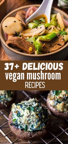 an image of delicious vegan mushroom recipes