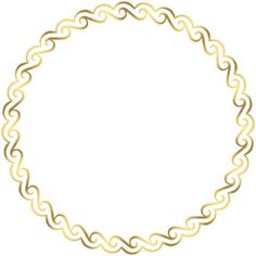 a circular gold frame on a white background