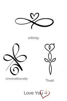 four different types of love symbols