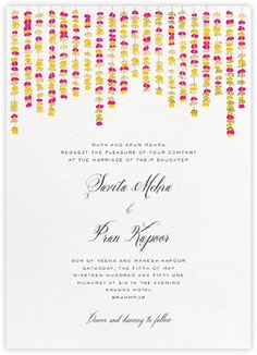 Indian wedding invitations - online at Paperless Post Carnation Wedding, Wedding Reception Invitations, Indian Wedding Cards, Reception Invitations, Wedding Invitation Card Design, Wedding Invitations Online