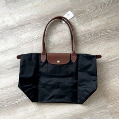 Color : Black Longchamp Large Tote - Le Pliage Large Nylon Shoulder Tote Longchamp Bags, Shoulder Tote, Large Tote, Bag Lady, Women Shopping, Color, Black