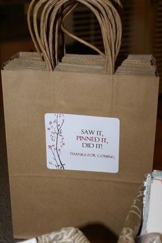 a brown paper bag sitting on top of a table