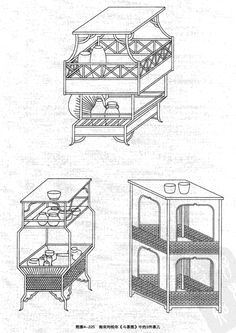 three different types of furniture in chinese