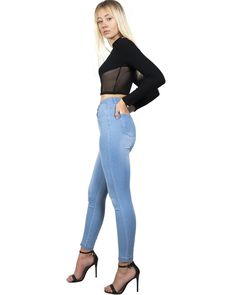 You'll never love another pair more than our Full Gamut Skinny Jeans. Featuring a semi-stretch denim in blue with fading, high-waist and full-length leg. 80% Cotton, 20% Spandex Machine wash cold Imported SKU: SB-ALIJNS-1091-BLU High-rise Light Wash Jeggings For Fall, High Rise Light Wash Jeggings For Fall, Light Wash Stretch High Rise Jeans, High Rise Stretch Jeans In Light Wash, High Stretch High Waist Dark Wash Jeans, Blue High-rise Jeans, High-rise High-stretch Denim Pants, High Rise High Stretch Denim Pants, High Waist High Stretch Denim Blue Jeans