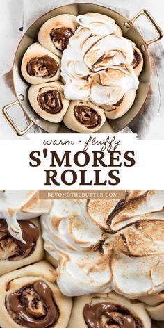 an image of s'mores rolls with marshmallows in the middle