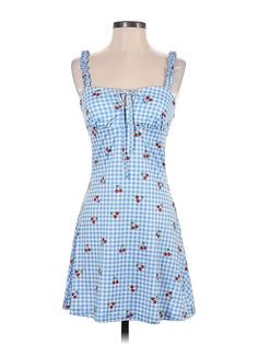 Shein Casual Dress Size: 4 Blue Dresses - used. No Fabric Content, Square, Polka Dots, Short, Sleeveless | Shein Casual Dress: Blue Polka Dots Dresses - Used - Size 4 Blue Polka Dot Dress, Blue Hearts, Blue Casual Dress, Blue Dress Casual, Heart Dress, Blue Polka Dots, Blue Heart, 21st Birthday, Polka Dot Dress