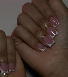 White Gel Polish, Unique Bedroom Ideas, Overlay Nails, Unique Bedroom, Tapered Square Nails, Colored Acrylic Nails, French Tip Acrylic Nails, Simple Acrylic Nails, Work Nails