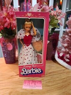 the barbie doll is in its box and it's ready to be played with