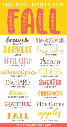 the 25 best font styles for fall