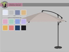 an umbrella is shown with different colors