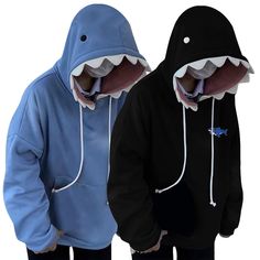 Shark Sweatshirt Women's Blue Hoodies Long Sleeve Shark Shape (Size: M`2XL) Bullet Points: Likable Shark Sweatshirt: This long sleeve shark hoodie is made of soft and comfortable fabric that will keep you warm and cozy in cold weather. The oversized design and drawstring pullover style make it easy to wear and adjust. The beautiful Kawaii shark hood adds a touch of fun and cuteness to any outfit. Comfortable and Breathable: The shark hoodie is light and breathable, making it suitable for any season. The hoodie is also skin-friendly, so you can wear it without irritation. Multifunctional Pullover: Our Shark Hoodie makes for a perfect casual daily-wear attire, ideal for different occasions such as vacations, parties, picnics, and school. Its versatile design and durable construction also mak Blue Fabric Soft, Cute Animal Hoodies, Shark Things To Buy, Shark Hoodie Outfit, Summer Things To Buy, Fun Things To Buy, Shark Merch, Gengar Hoodie, Fun Hoodies