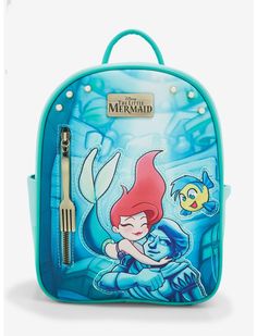 Disney The Little Mermaid Ariel & Prince Eric Statue Mini Backpack - BoxLunch Exclusive Disney Mini Backpack Ariel, Ariel Prince, Ashtar Command, Lounge Fly, Royal Wardrobe, Disney Swag, Loungefly Purse, Disney Bags Backpacks, Backpack Collection