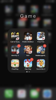 an iphone screen with the game icons on it