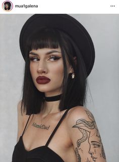 Soft Goth Hair, Punk Rock Style Women, Goth Bangs, Long Punk Hair, Rock Style Women, Rock Makeup, Hair Test, Bridal Eye Makeup, Goth Hair