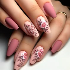 Click and learn how to generate nails designs like this using ai Short Fake Nails, Coffin Press On Nails, Nail Art Set, Floral Nail Art, Pink Nail Designs, Spring Nail Art, Nail Forms, Nail Patterns, Spring Nail