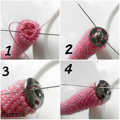 instructions on how to make an ornament with beads