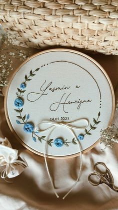 a close up of a embroidery kit with scissors