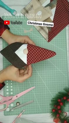 someone is making christmas gnomes out of fabric