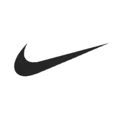 the nike logo is shown in black and white