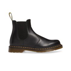 Buy Dr. Martens Women's 2976 Chelsea Boot Black Leather/Yellow Stitching, a Women by Dr. Martens, for only $169.95 at Tip Top Shoes of New York! Womens Doc Marten Chelsea Boots, Dr Marten Platform Chelsea Boots, Vintage Black Leather Chelsea Boots, Dr Martens Womens Boots Black, 2976 Chelsea Boots, Dr Martens Black, Womens Dr. Martens 1460 8-eye Patent Boot - Black, Dr Martens Womens, Waterproof Sneakers