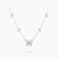 Luxury Fine Jewelry Butterfly Necklace For Formal Events, Luxury Butterfly Necklace, Silouette Necklace, Graff Jewelry, Diamond Shaped Engagement Ring, Marvel Outfits, Argentium Silver Jewelry, Graff Diamonds, Butterfly Silhouette