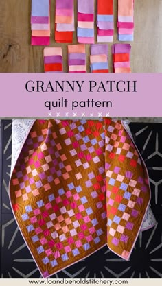 Granny Patch Quilt Sample - all the main points! Throw Size Quilt Pattern, Granny Square Quilt Block, Fun Quilt Ideas, Small Square Quilt Patterns, New Quilt Patterns 2023, Fun Quilt Patterns, Quilt Pattern Squares, T Shirt Quilt Pattern, 1 Yard Sewing Projects