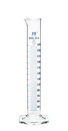 INDUSTRIAL QUALITY || 250ml Measuring Cylinder made of high quality, heavy duty, Borosilicate 3.3 glass CLASS A || Class A Tolerance, as per ISO/ASTM standards BLUE GRADUATIONS || Easy to read, blue printed graduations and specifications. Calibrated to contain HEXAGONAL BASE || Cylinder features a hexagonal base for maximum stability and is fitted with a removable, plastic protective collar GREAT FOR PROFESSIONAL LABORATORIES, CLASSROOMS & HOUSEHOLD || Superior chemical durability and heat t Strange Objects, Measuring Cylinder, Graduated Cylinder, Blue Graduation, Fun Math Activities, Chemistry Experiments, High School Science, Science Student